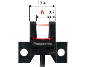 投光、受光部間距為6mm，留有余量